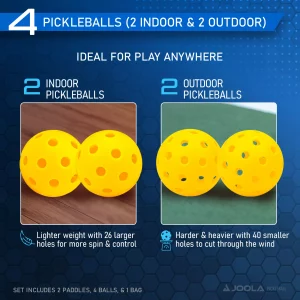 JOOLA Ben Johns Blue Lightning Pickleball Paddle Set